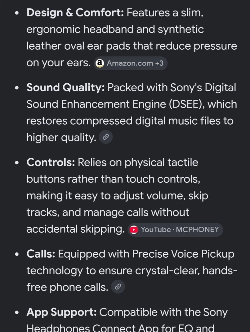 SONY Black Over-Ear Wired Headphones